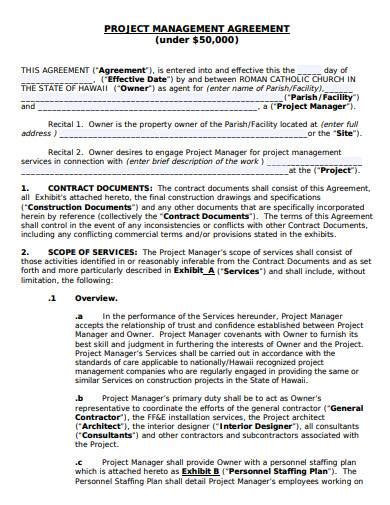 Simple Project Management Contract Template