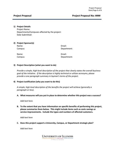 Simple Project Proposal Template
