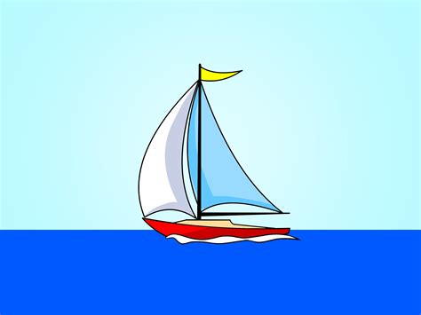 Simple Sailboat Drawing
