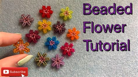 Simple Seed Bead Flower Tutorial For Beginners YouTube