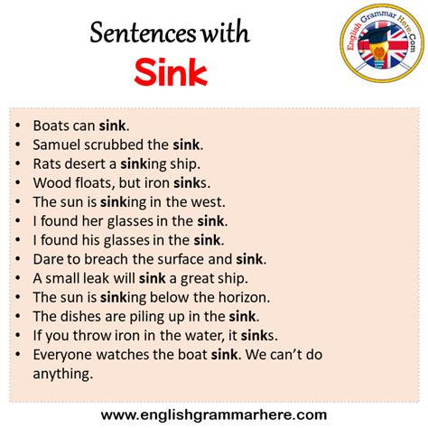 Simple Sentence With The Word Sank