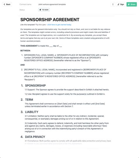 Simple Sponsorship Agreement Template Beautiful 15 Sponsorship