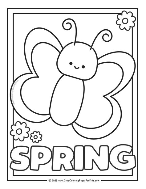 Simple Spring Coloring Pages