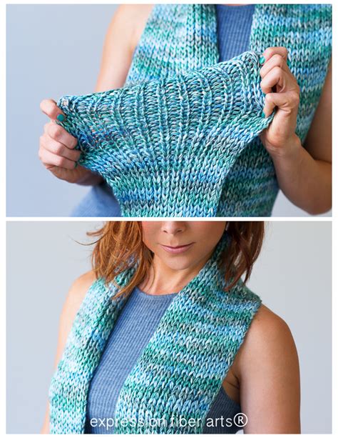 Simple Things in Life Free Knitted Scarf Pattern Expression Fiber