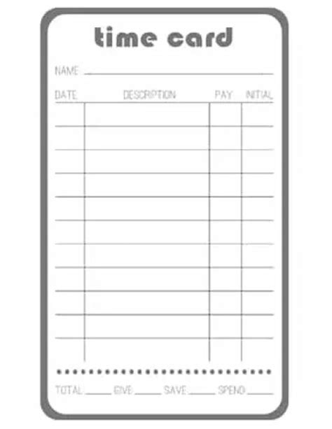 Simple Time Card Template