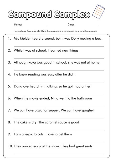 Simple To Compound Sentences Worksheet