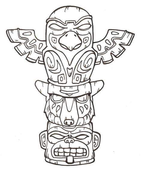 Simple Totem Pole Drawing