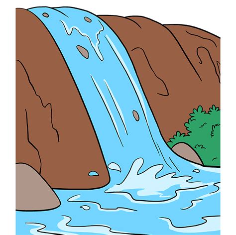 Simple Waterfall Drawings