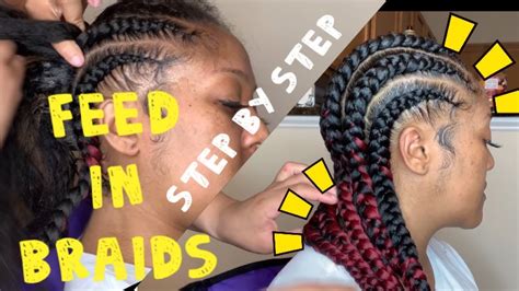 Simple Ways to Do Feed In Braids on Yourself (with Pictures) - wikiHow