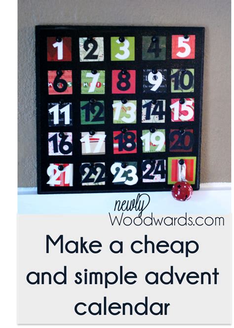 Simple and cheap DIY advent calendar NewlyWoodwards