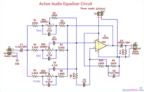 Simple audio equalizer circuit.  We would like to show you a description ...