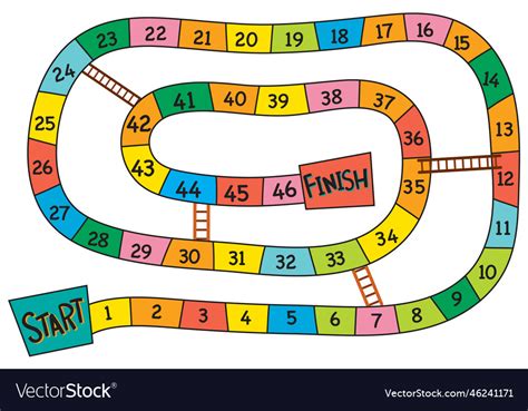 Simple board game template Royalty Free Vector Image