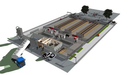 Simple dairy farm layout