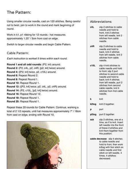 Simple double knit hat pattern free pdf.  Made for knit fabrics with a moderate st...