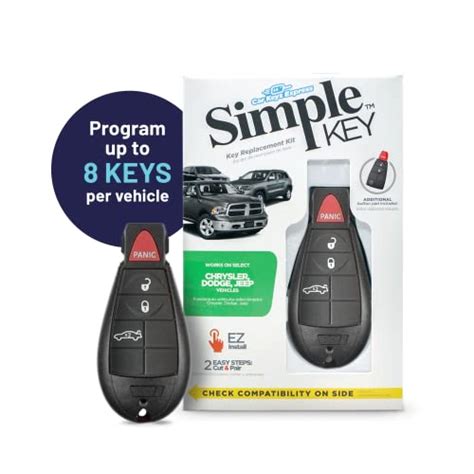 Dec 15, 2021 · Get our spare key kit instead. It comes with a Simple Key programmer and one 5 button key fob. Note: The programmer will be linked to a single vehicle VIN upon use. After this, it cannot be used to program keys for a different vehicle. Compatible with Many Vehicles - Simple Key is compatible with many models from these car brands. . 