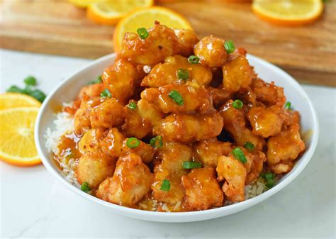 Simple orange chicken recipe. Cook for 2-3 minutes on each side until the chicken is browned and mostly cooked. Meanwhile, whisk together the orange juice, soy sauce, brown sugar, water, cornstarch, garlic, ginger, and black pepper in a bowl until well combined. Pour the sauce over the chicken and stir to coat. 