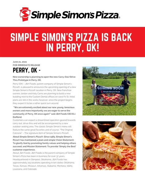Restaurant menu, map for Simple Simon's Pizza located in 