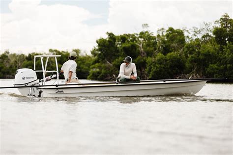 A simple skiff with big capabilities that will be handed down for generations. We think the world needs a whole lot of quality and performance at a great price. The Scout Skiff is the perfect choice for the angler or hunter who wants to grab a few rods, a gear bag, a cooler and disappear for a day or a week.. 