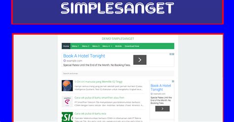 SimpleSanget High CTR Adsense Free Blogger Template