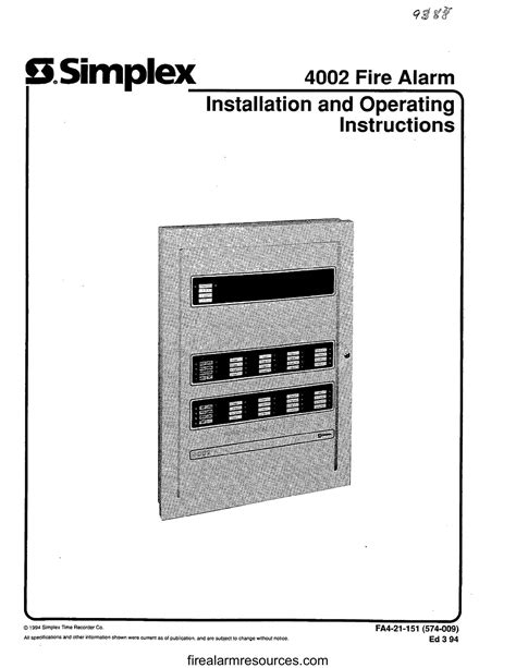 Simplex 4002 fire alarm panel manual. - Manuale del rilevatore di monossido di carbonio kidde nighthawk.