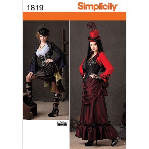 Simplicity 1819 Misses Steampunk Costume Sewing Pattern, Size …