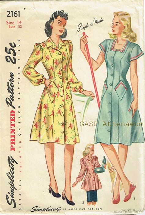 Simplicity 2161 (1944) GASPAthenaeum Wiki Fandom