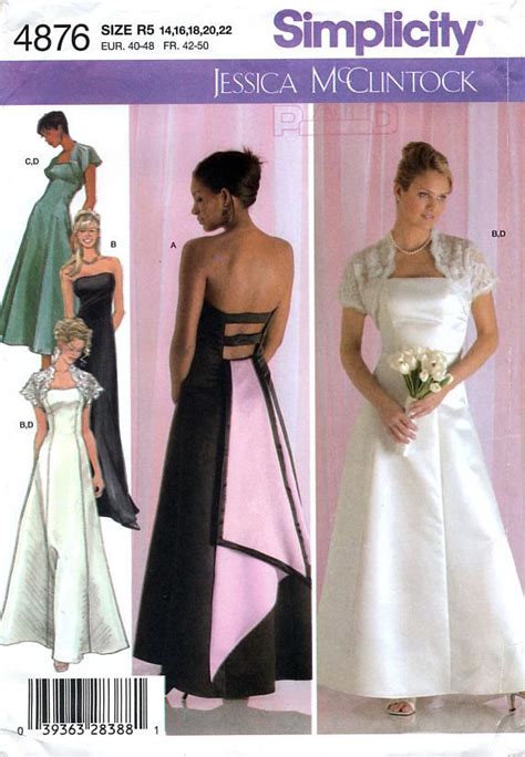 Simplicity 4876 Sewing Pattern by Jessica Mcclintock Etsy