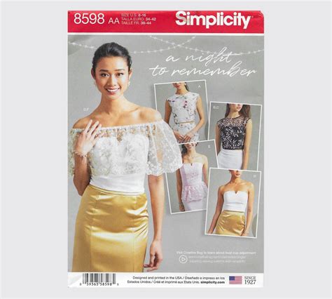 Simplicity 8598 - Top Kjol - Dam - toppatterns.se