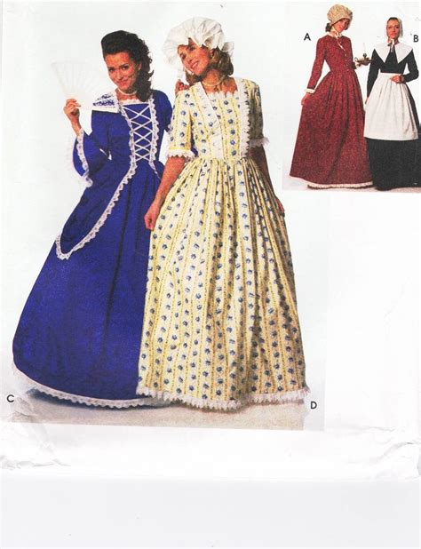 Simplicity Costumes 9713 Pilgrim Centennial Dress Uncut Size 16 …