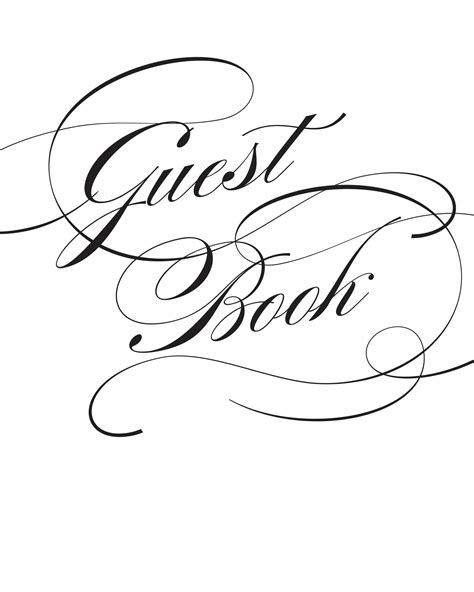 Simplicity Guest Book Sign Printables By Basic Invite