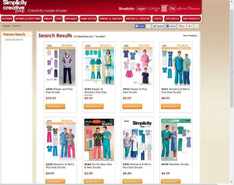 Simplicity Pattern Company Browse Patterns