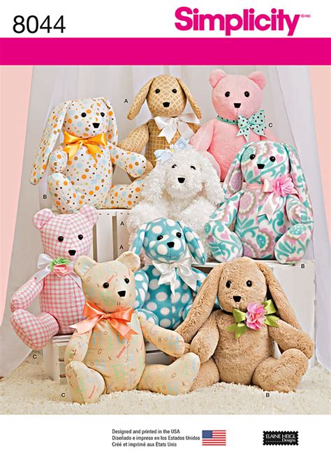 Simplicity Stuffed Animal Patterns Sewing