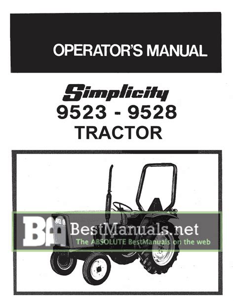Simplicity tractor operators manual 9523 tractor 9528 tractor. - In letzter stunde. verschwörung der jagdflieger..