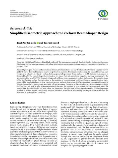 Simplified Geometric Approach to Freeform Beam Shaper Design