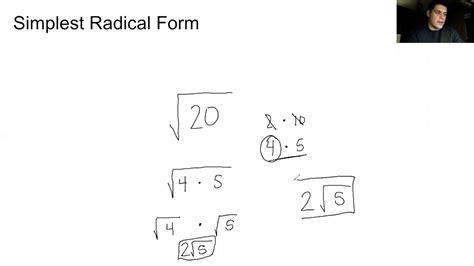 Simplified Radical Form YouTube