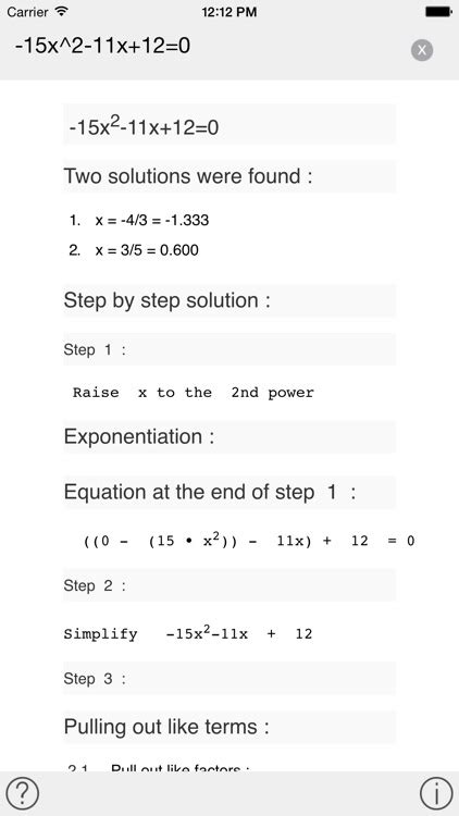 Simplify: 38/60=x/100 Tiger Algebra Solver