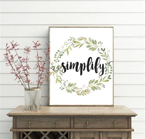 Simplify Sign Simplify Printable Simplify Life Simplify Etsy