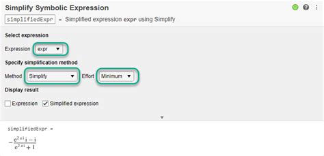 Simplify symbolic expression matlab.  There is no universal simplificatio...