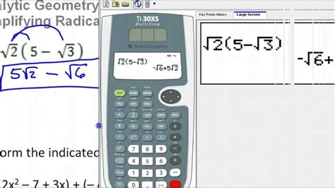 Simplifying Radicals in the Calculator YouTube
