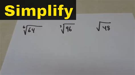 Simplifying radicals using a TI 83 YouTube