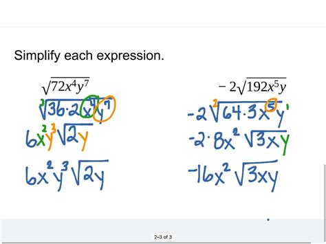 Simplifying square root of 27 Math ShowMe
