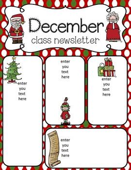 Simply Delightful in 2nd grade December Newsletter Freebie!!!