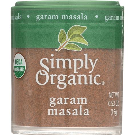 Simply Organic Garam Masala - Organic - .53 oz - Case of 6