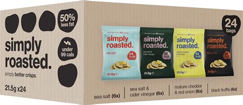 Simply Roasted: Mixed Case Single Bags 6x Sea Salt, 6x