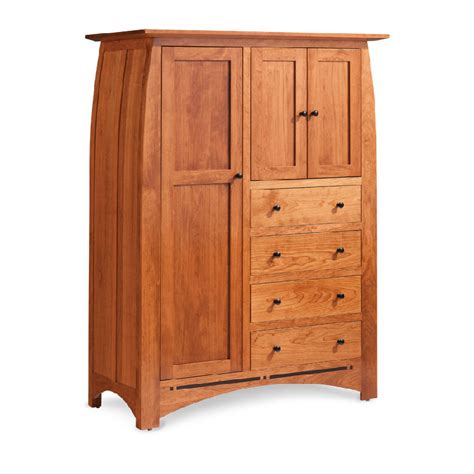 Simply amish. Prairie Mission Dining Cabinet. Glass Door Cabinet features plain glass mullion doors, 2-LED light system, two drawers, and one adjustable glass shelf with plate groove. Wood Door Cabinet features one adjustable wood shelf. Product 3-Door: 57"w x 19½"d x 51"h2-Door: 39"w x 19½"d x 51"h Glass Door Cabinet features plain glass mullion doors, 2 ... 