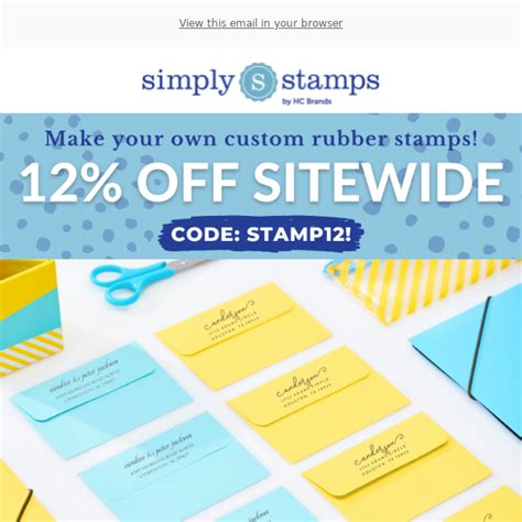 Simply stamps coupon code. Save up to 25% off sitewide or 15% off signature stamps with verified coupons from RetailMeNot. Find the latest deals and discounts for Simply Stamps, an online retailer of rubber stamps, self-inking stamps and supplies. 