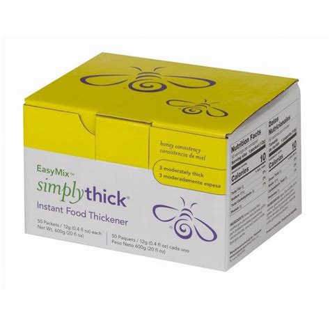 SimplyThick EasyMix 50 Count of 12g Individual Packets Gel ...