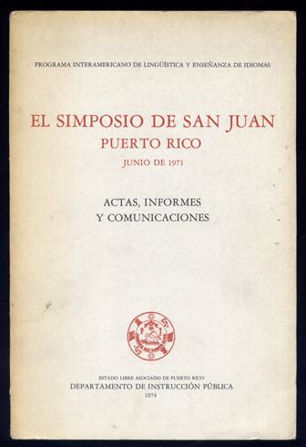 Simposio de san juan, puerto rico, junio de 1971. - Answers for elite massage continuing education.