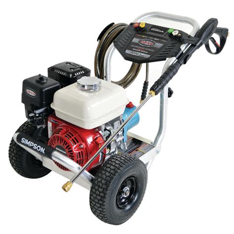 Simpson 3300 pressure washer manual. This powerful gas pressure washer can tackle any job, thanks to its Honda GX200 engine (which even comes with a 3-year warranty). With this pressure washer, you’ll get a consistent flow of water and a hose that won’t kink. The frame is made from welded steel and sits atop 10-inch premium pneumatic wheels, which means … Continue … 