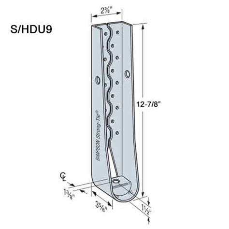 Simpson Strong-Tie S/HDU9 #12-7/8" High Holdown Anchor